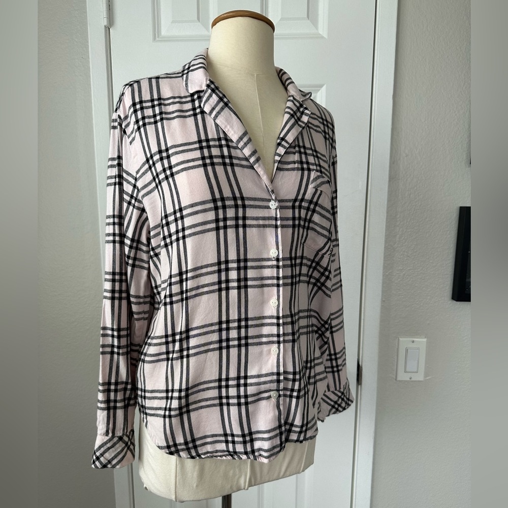 Victoria’s Secret PJ flannel shirt.